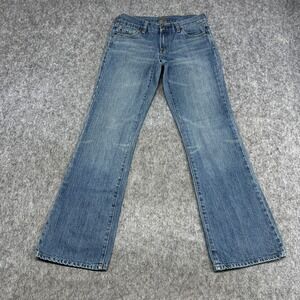 7 For All Mankind Flare Jeans Womens 29 Blue Med Wash Low Rise Made In USA 30x30